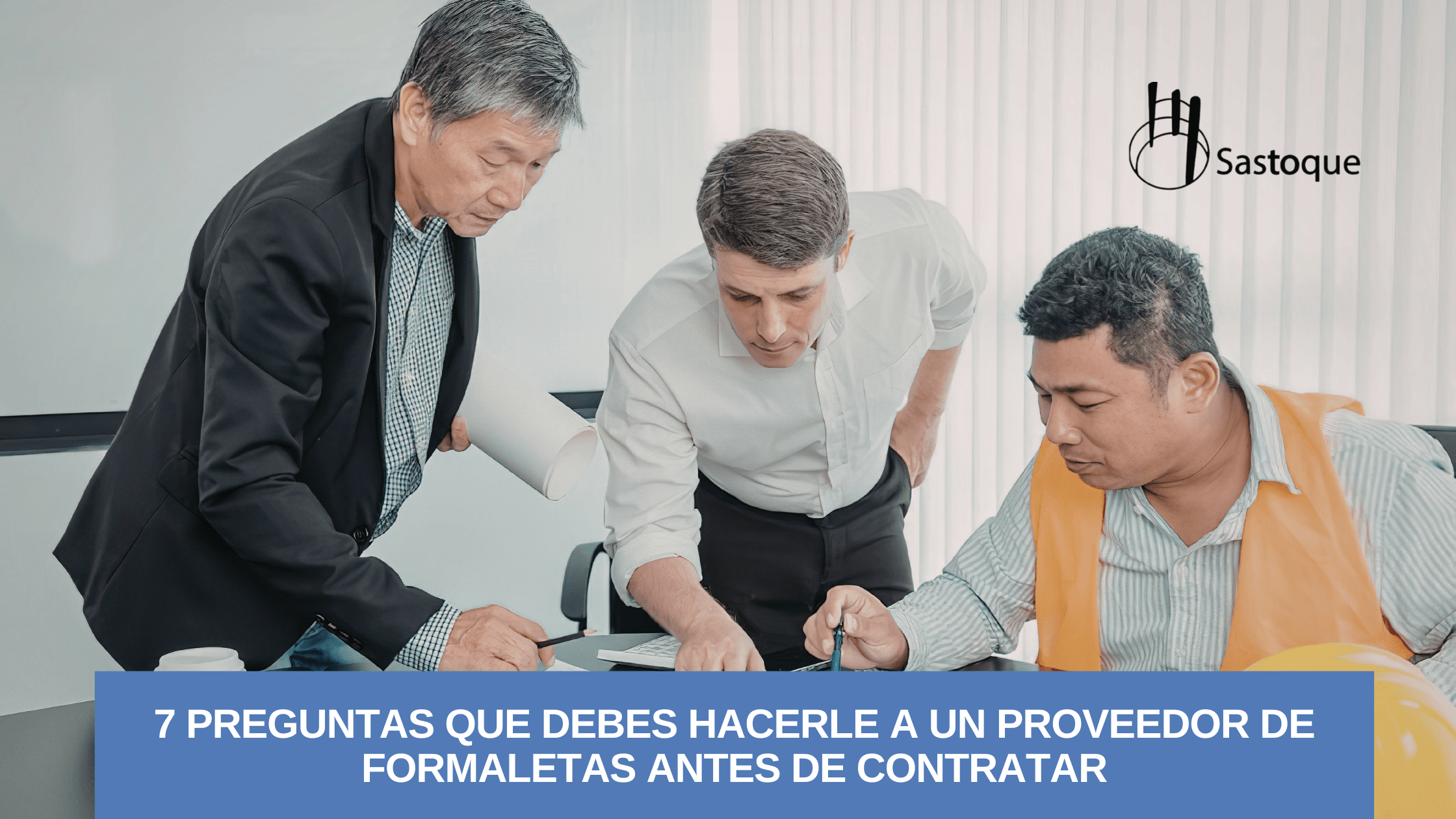 Ingeniero revisando una cotización de formaletas metálicas para una obra de construcción